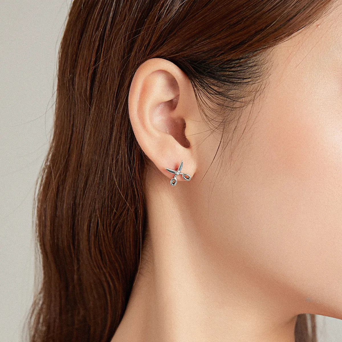 Sterling Silver Scissor Earrings