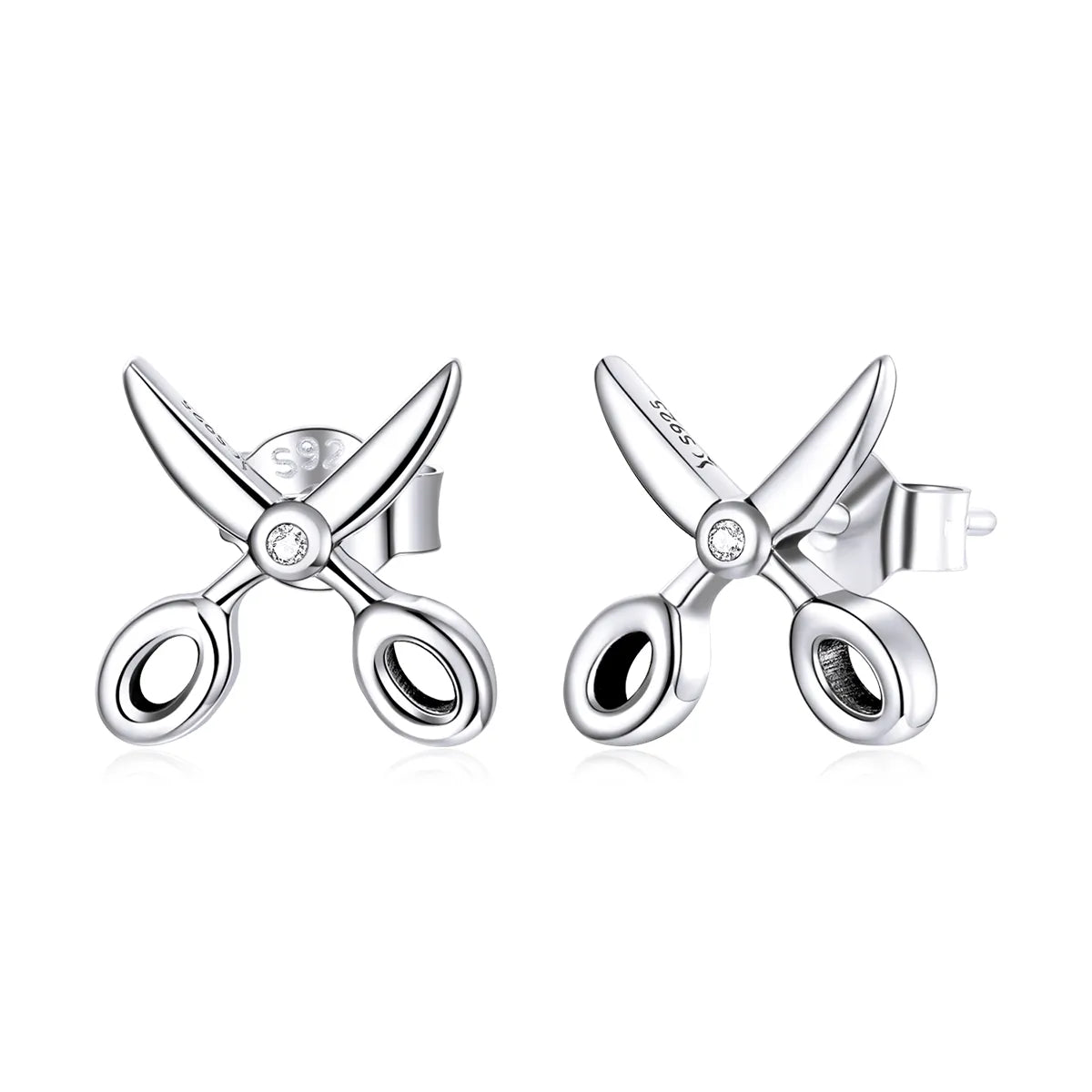 Sterling Silver Scissor Earrings