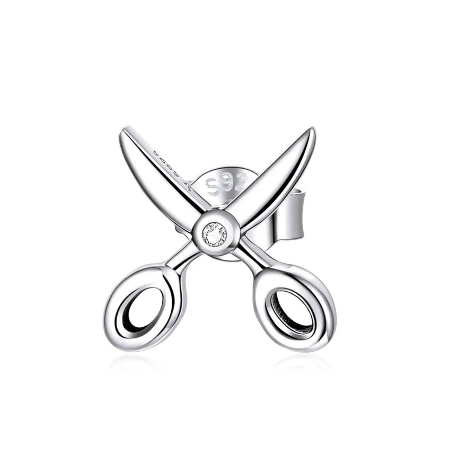 Sterling Silver Scissor Earrings