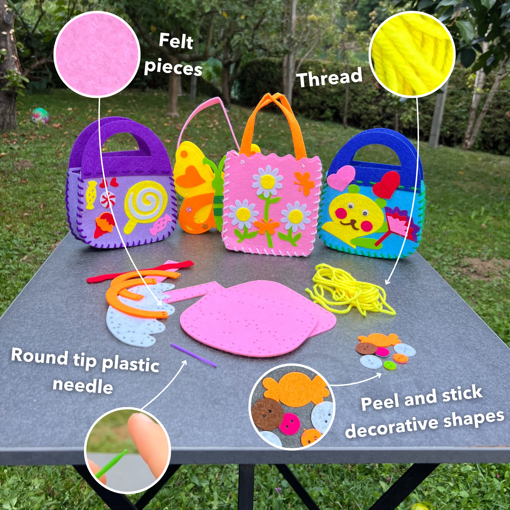 Beginner Sewing Kit for Kids — 8 Handbag Projects