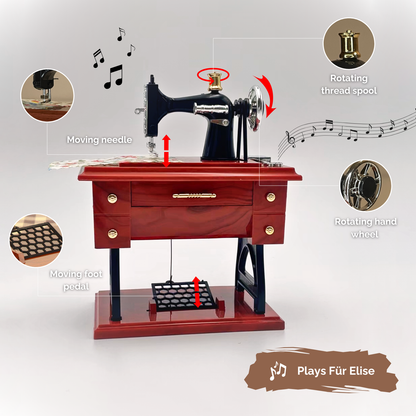 Sewing Machine-Shaped Music Box