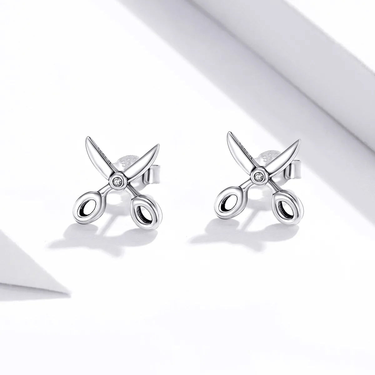 Sterling Silver Scissor Earrings
